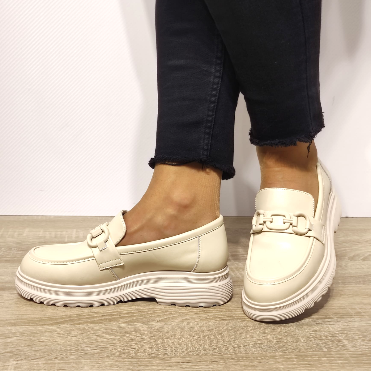 PANTOFI CASUAL DAMA FORMAZIONE 37822 CREM - imagine 3