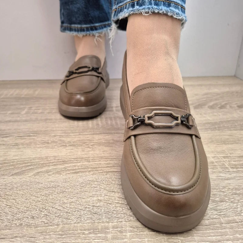 PANTOFI CASUAL DAMA FORMAZIONE 527501 KAKI - imagine 3