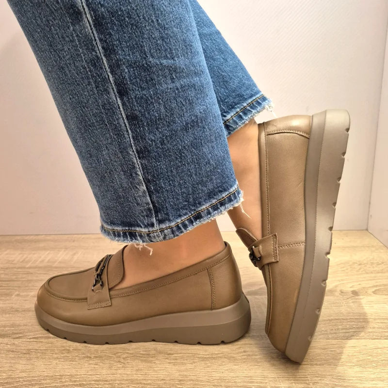 PANTOFI CASUAL DAMA FORMAZIONE 527501 KAKI - imagine 2