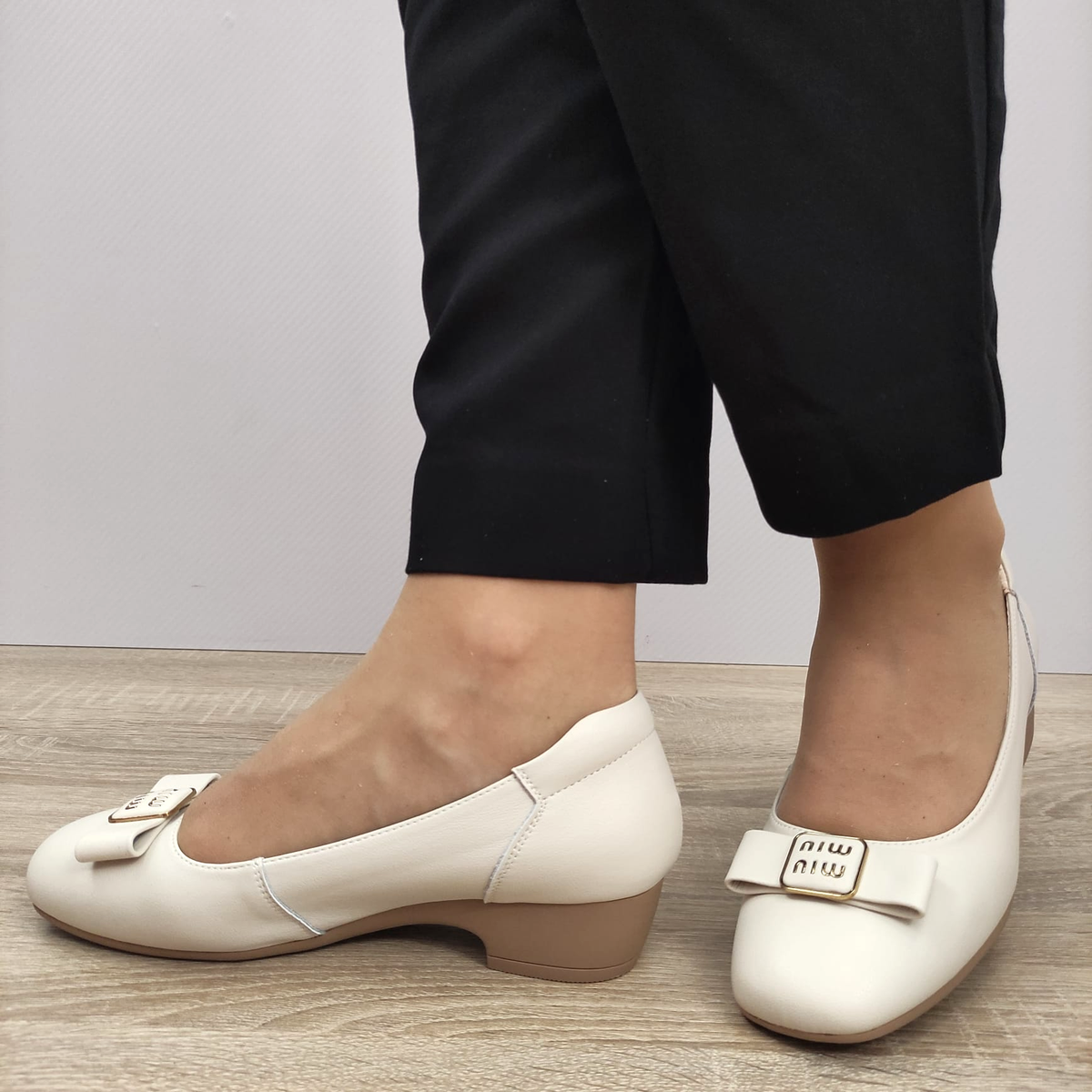PANTOFI CASUAL DAMA FORMAZIONE 6913A CREM - imagine 3