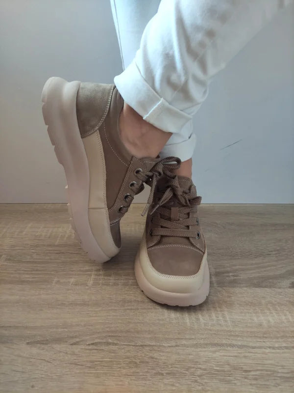 PANTOFI CASUAL DAMA FORMAZIONE 70108-2 KHAKI (TAUPE) - imagine 2