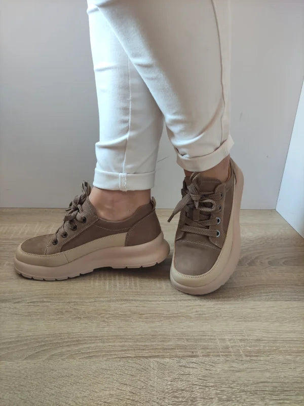 PANTOFI CASUAL DAMA FORMAZIONE 70108-2 KHAKI (TAUPE)