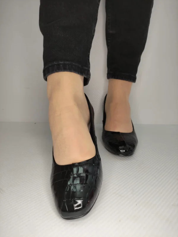 Pantofi Casual Damă Formazione 7395 Negri – Piele Naturală – vedere 4