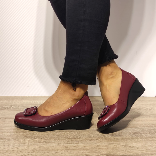 PANTOFI CASUAL DAMA FORMAZIONE 85-13 BORDO - imagine 2