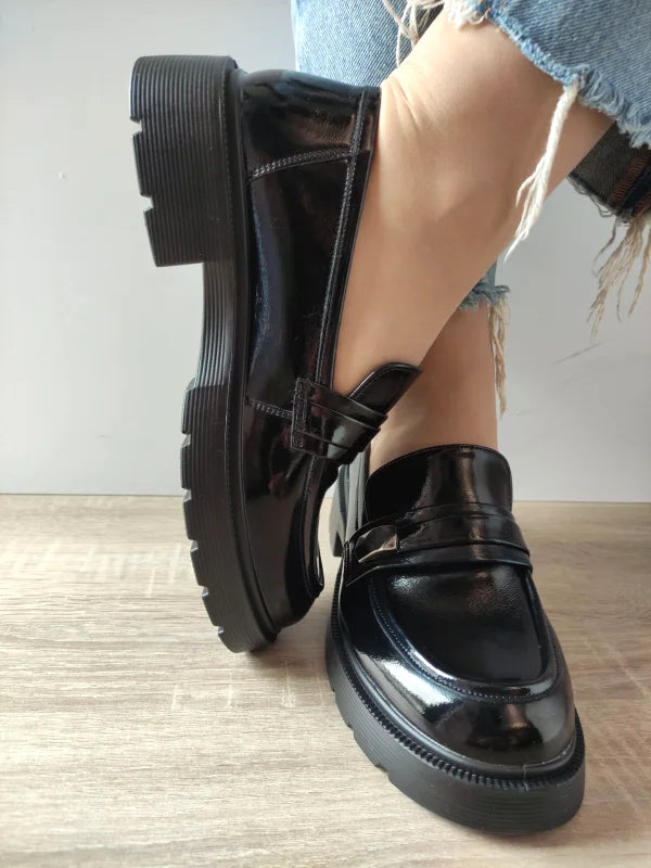 PANTOFI CASUAL DAMA FORMAZIONE 8983-5A NEGRI LAC - imagine 5