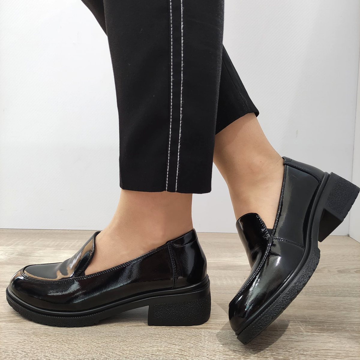 PANTOFI CASUAL DAMA FORMAZIONE 93911L TP NEGRI LAC - imagine 6