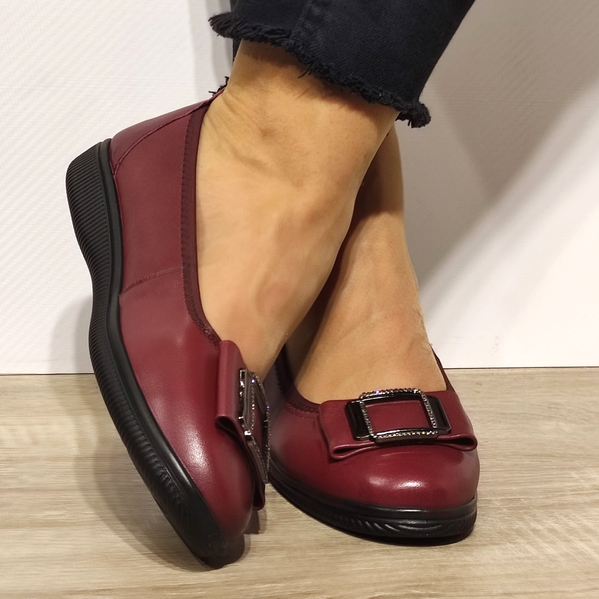 PANTOFI CASUAL DAMA FORMAZIONE A130 BORDO - imagine 4
