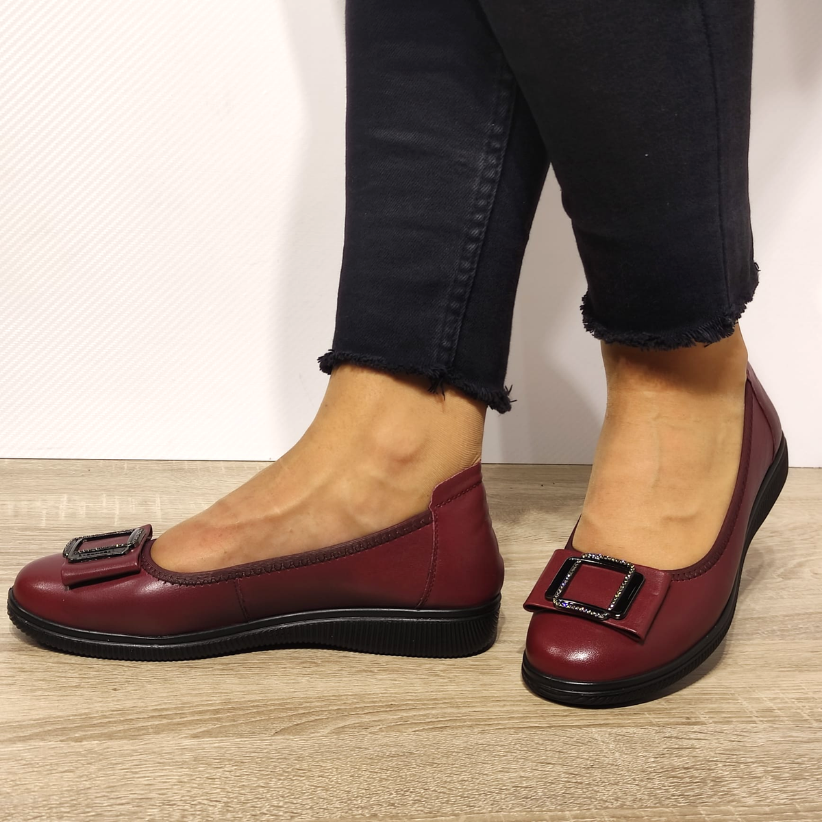 PANTOFI CASUAL DAMA FORMAZIONE A130 BORDO - imagine 2