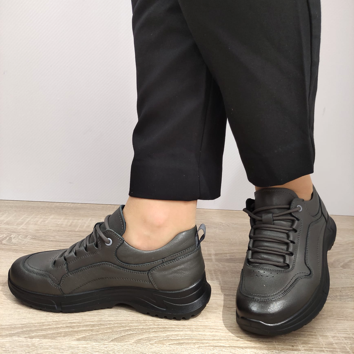 PANTOFI CASUAL DAMA FORMAZIONE N503 GRI ÎNCHIS - imagine 3