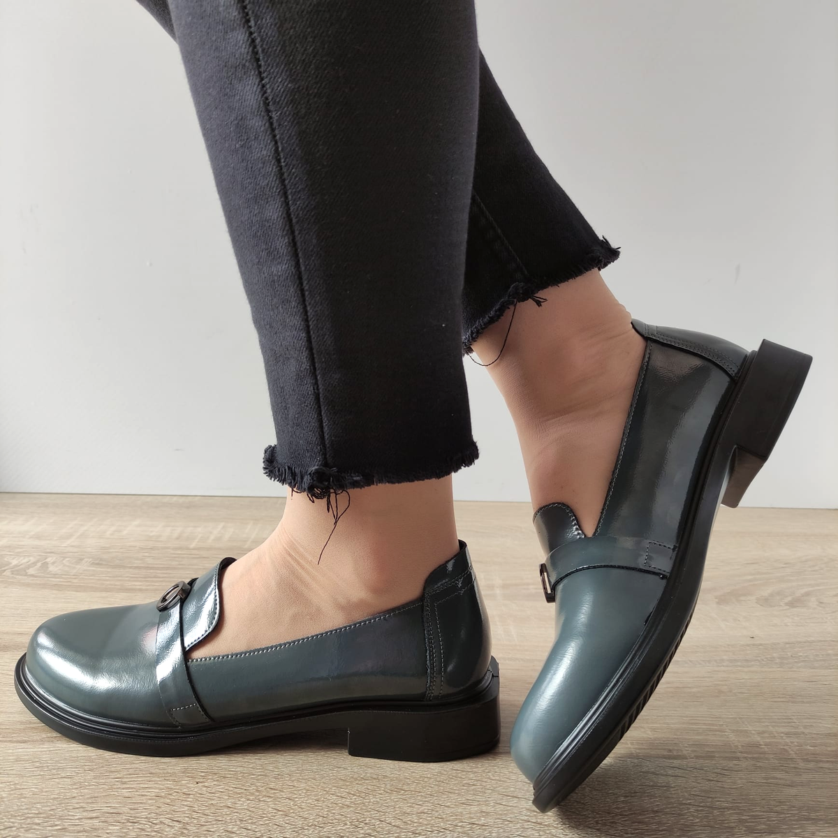 PANTOFI CASUAL DAMA FORMAZIONE Q11520-7 GRI LAC - imagine 2