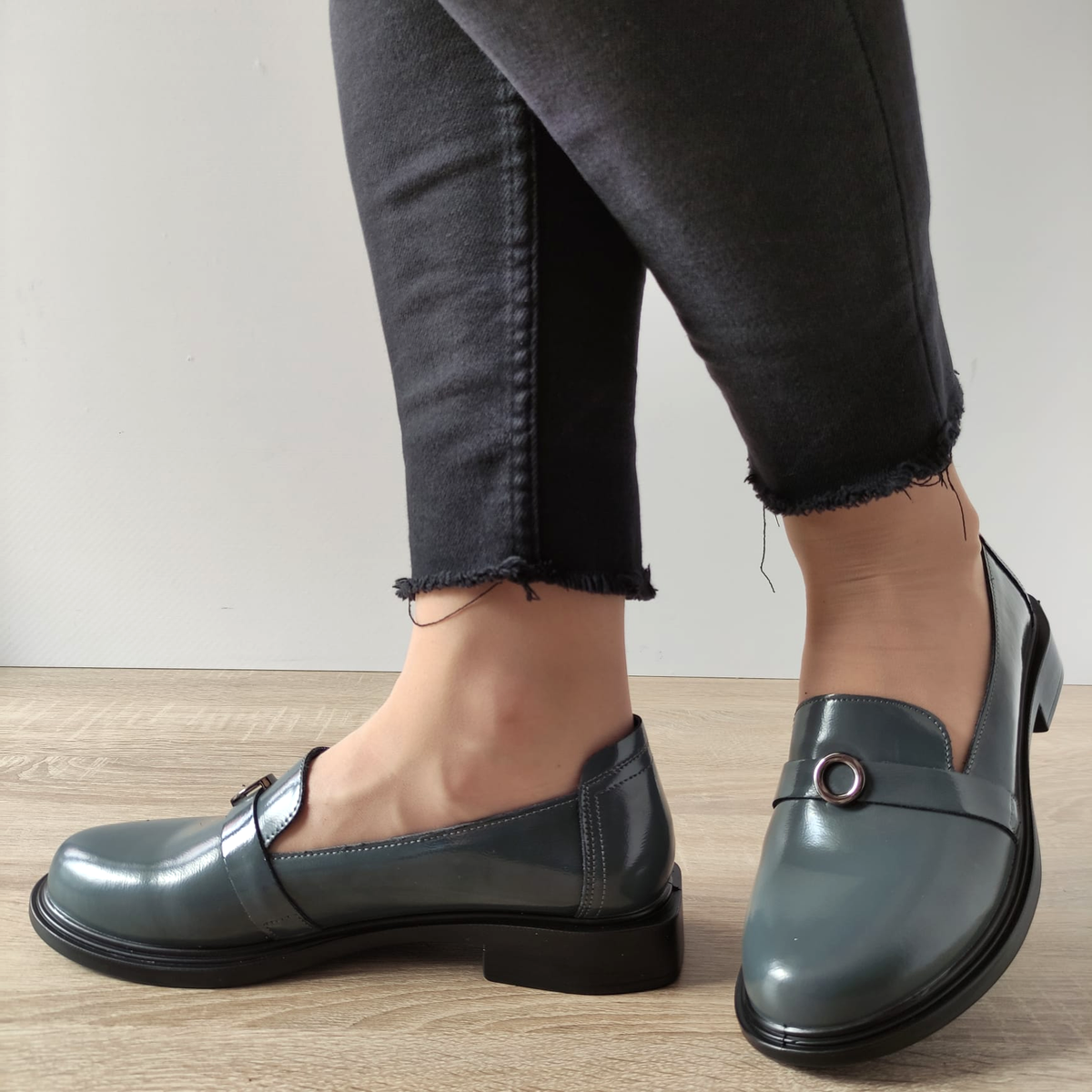 PANTOFI CASUAL DAMA FORMAZIONE Q11520-7 GRI LAC - imagine 3