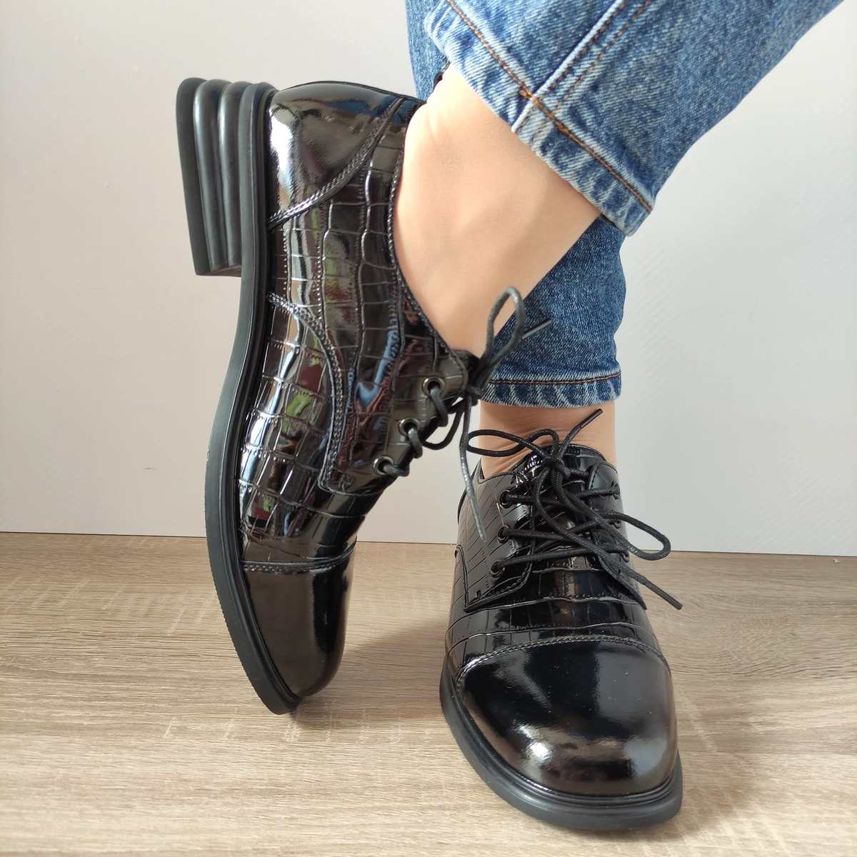 PANTOFI CASUAL DAMA FORMAZIONE S75785-1L NEGRI LAC - imagine 3