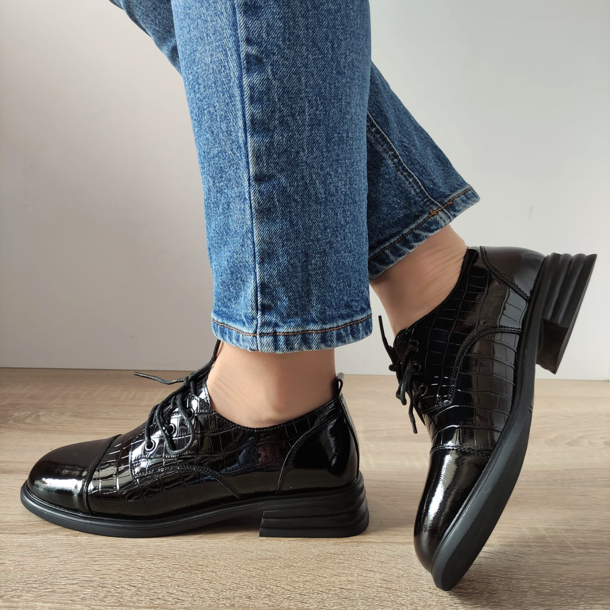 PANTOFI CASUAL DAMA FORMAZIONE S75785-1L NEGRI LAC - imagine 5