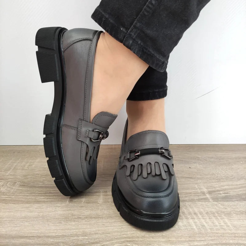 PANTOFI CASUAL DAMA FORMAZIONE S89593T GRI - imagine 4