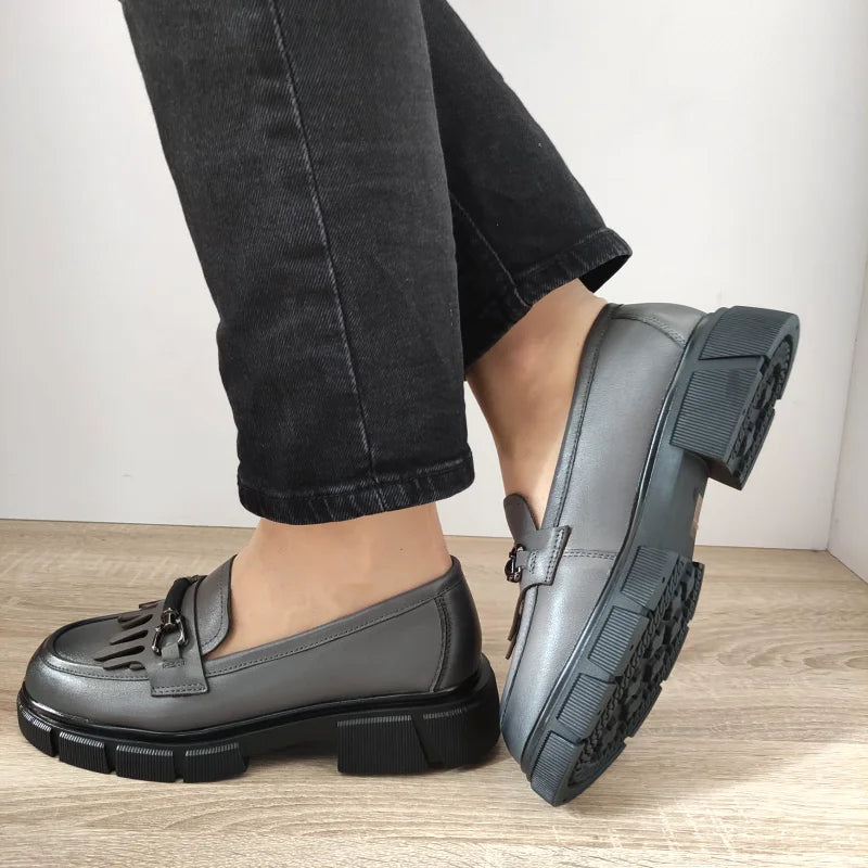 PANTOFI CASUAL DAMA FORMAZIONE S89593T GRI - imagine 2