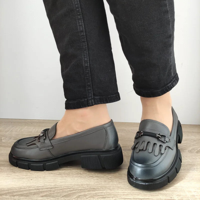 PANTOFI CASUAL DAMA FORMAZIONE S89593T GRI - imagine 3