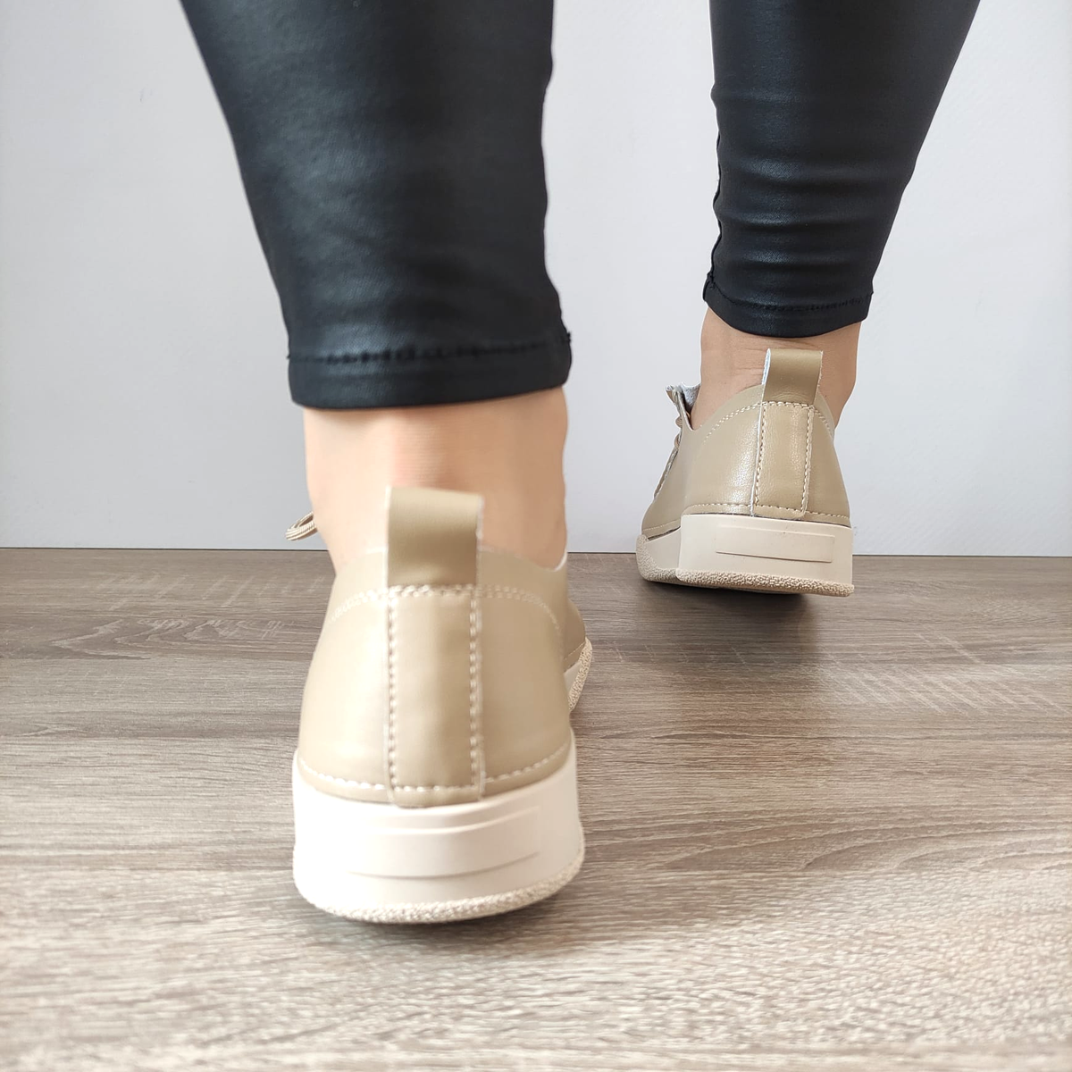 PANTOFI CASUAL DAMA FORMAZIONE T23089 APRICOT - imagine 4