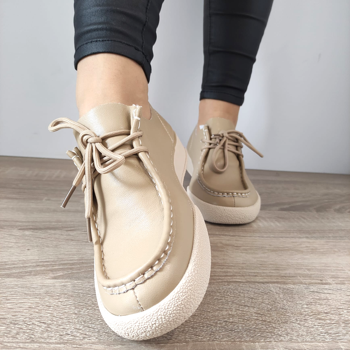 PANTOFI CASUAL DAMA FORMAZIONE T23089 APRICOT - imagine 6