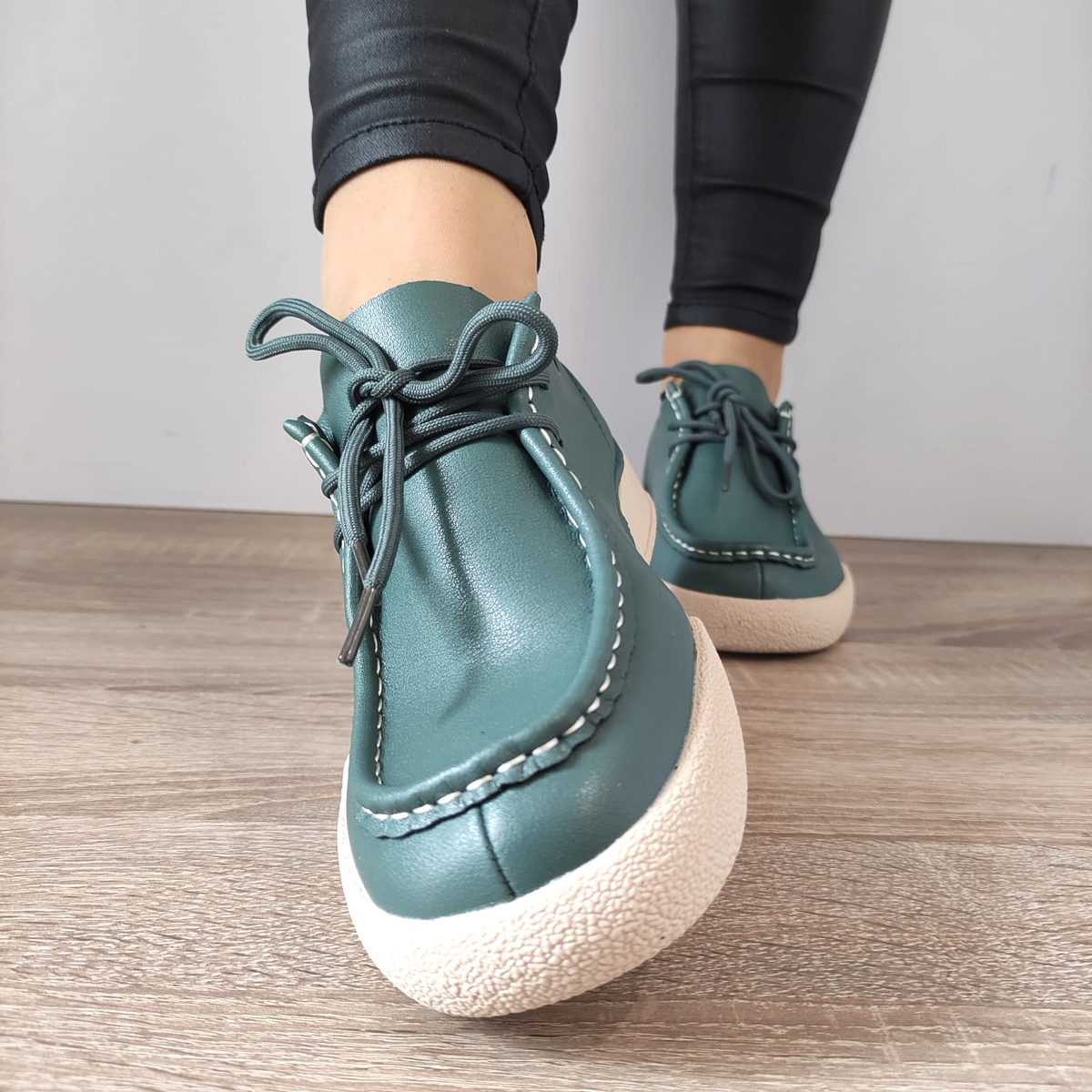 PANTOFI CASUAL DAMA FORMAZIONE T23089 VERZI - imagine 6