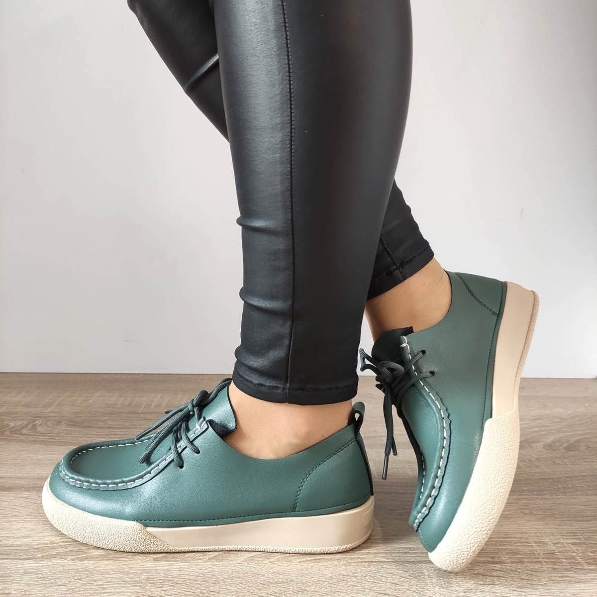 PANTOFI CASUAL DAMA FORMAZIONE T23089 VERZI - imagine 2