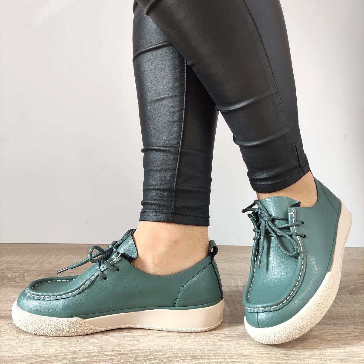 PANTOFI CASUAL DAMA FORMAZIONE T23089 VERZI - imagine 3