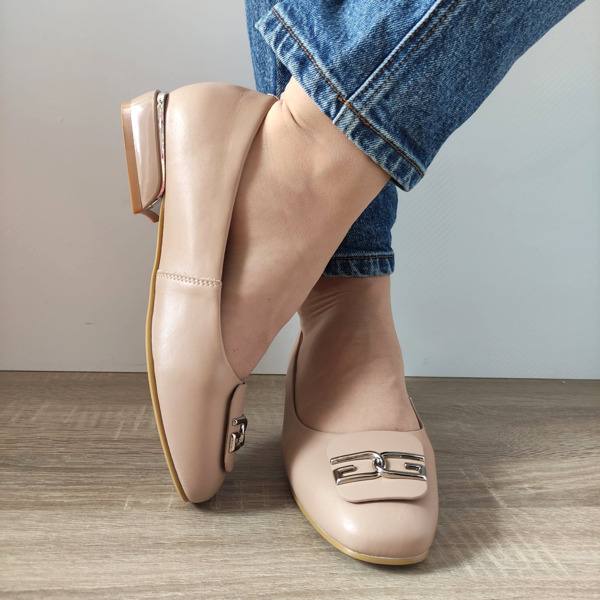 PANTOFI CASUAL DAMA FORMAZIONE T8832C APRICOT - imagine 3