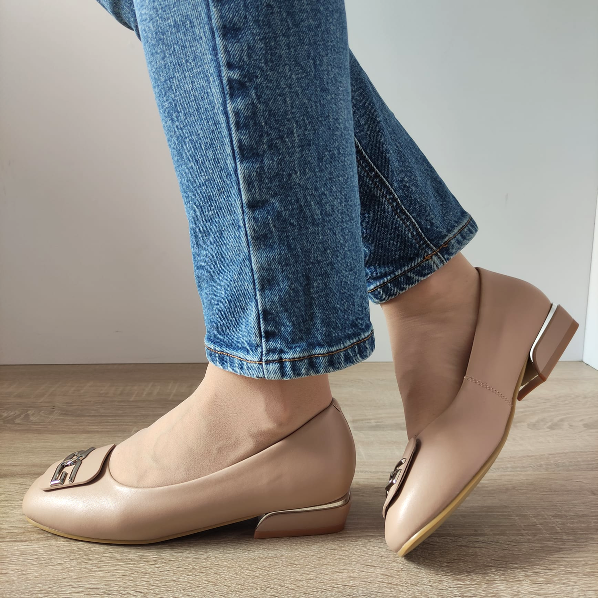PANTOFI CASUAL DAMA FORMAZIONE T8832C APRICOT - imagine 5