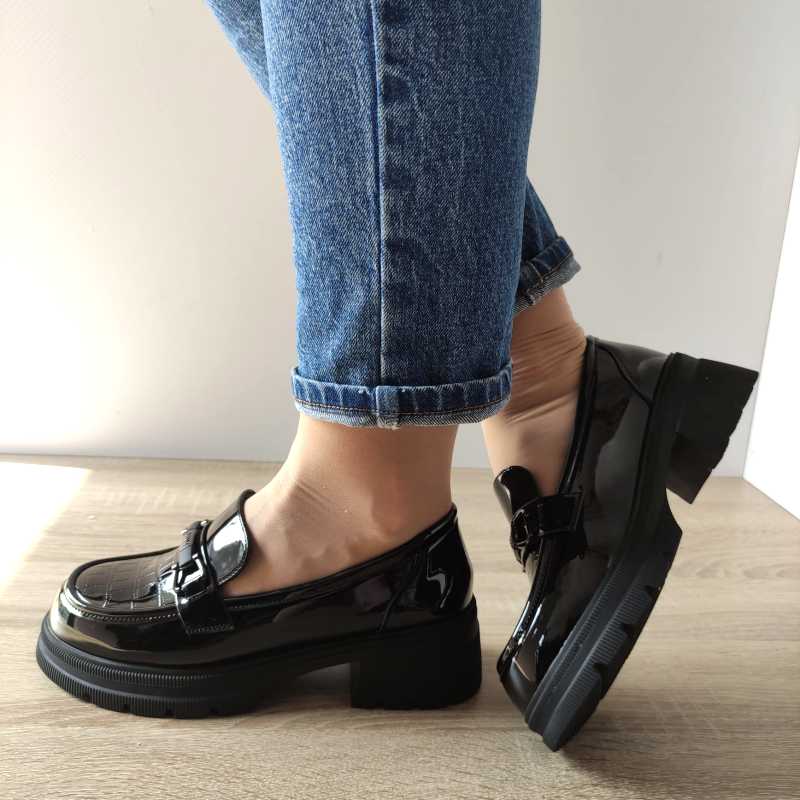 PANTOFI CASUAL DAMA FORMAZIONE TP6830-1 NEGRI LAC - imagine 2