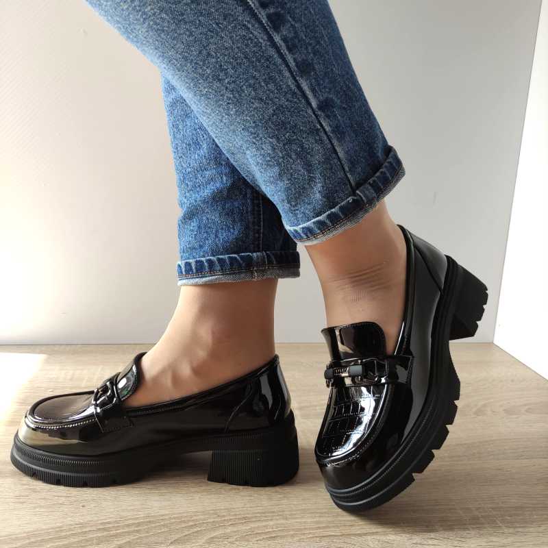 PANTOFI CASUAL DAMA FORMAZIONE TP6830-1 NEGRI LAC - imagine 3
