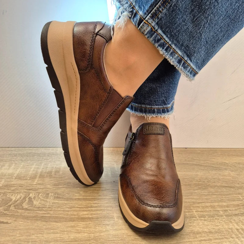 PANTOFI CASUAL DAMA JANA 24761-45 305 MARO CONIAC - imagine 4