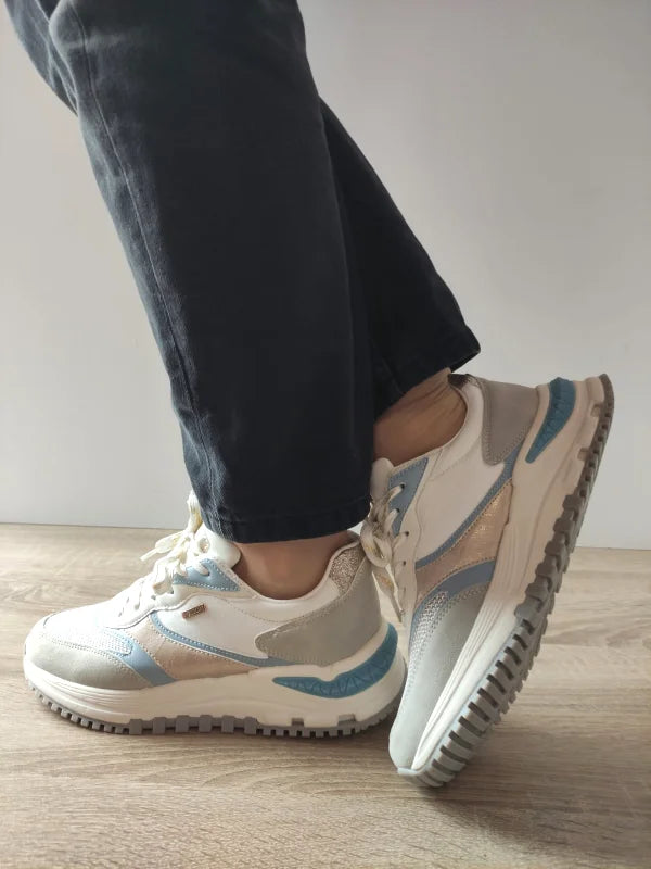 PANTOFI CASUAL DAMA MISSCAT 250533-3 BLEU CU ALB - imagine 4