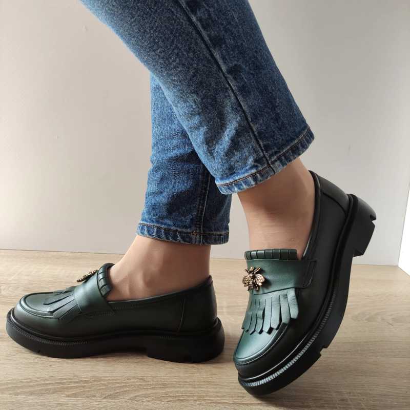 PANTOFI CASUAL DAMA NICOLIS 126324 VERZI - imagine 3