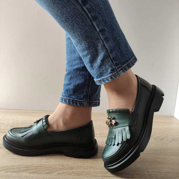 PANTOFI CASUAL DAMA NICOLIS 126324 VERZI - imagine 3