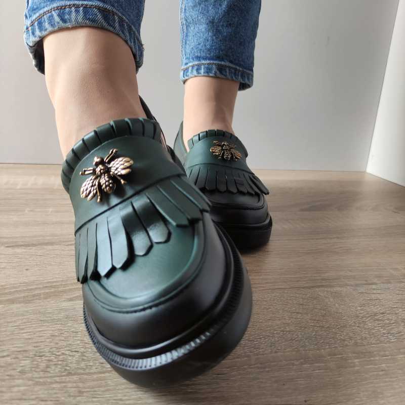 PANTOFI CASUAL DAMA NICOLIS 126324 VERZI - imagine 4