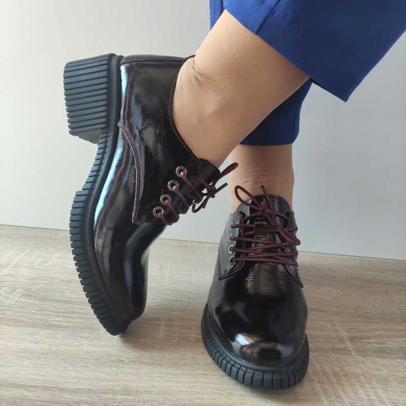 PANTOFI CASUAL DAMA PASS 21601 23-L BORDO LAC - imagine 3