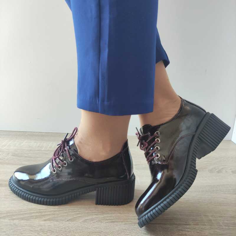 PANTOFI CASUAL DAMA PASS 21601 23-L BORDO LAC - imagine 4