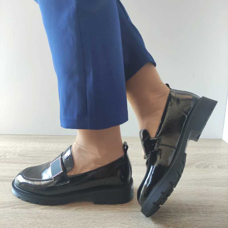 PANTOFI CASUAL DAMA PASS 400007 01-L NEGRI LAC - imagine 2