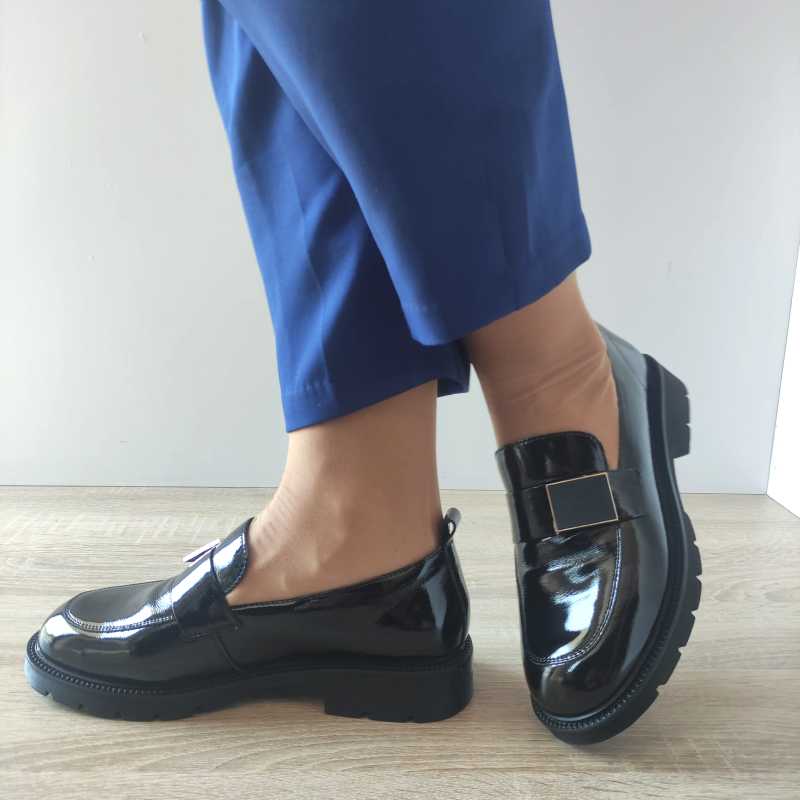 PANTOFI CASUAL DAMA PASS 400007 01-L NEGRI LAC - imagine 3