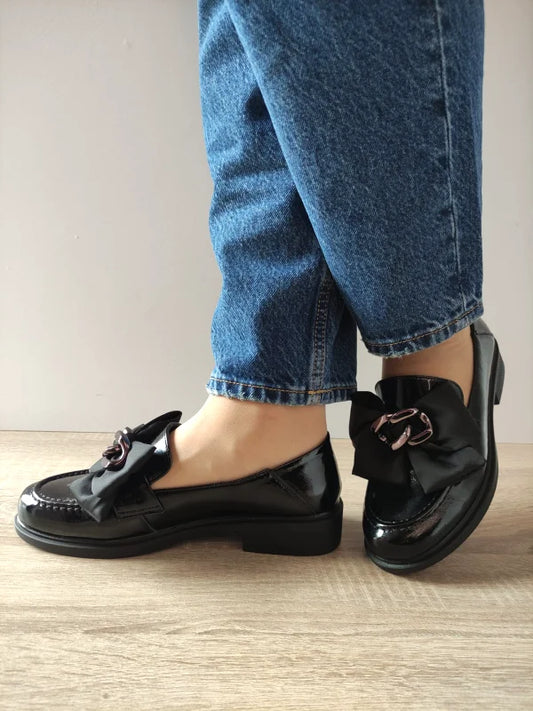 PANTOFI CASUAL DAMA PASS 450040B 01-L NEGRI LAC