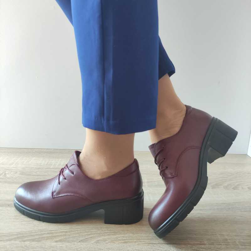 PANTOFI CASUAL DAMA PASS 50032B 23-N BORDO - imagine 2