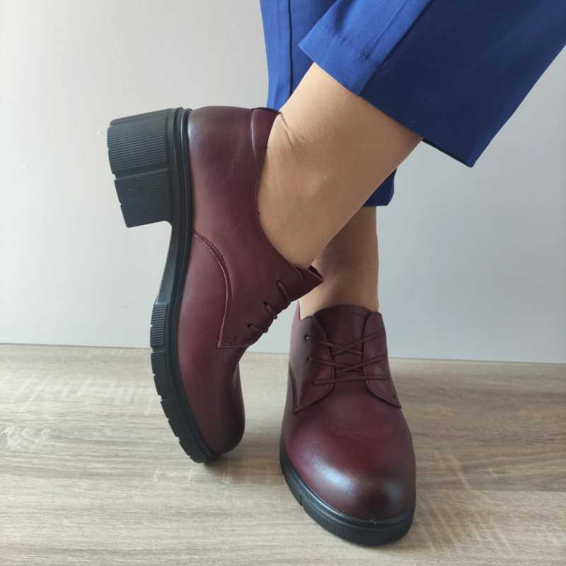 PANTOFI CASUAL DAMA PASS 50032B 23-N BORDO - imagine 3