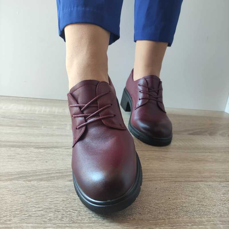 PANTOFI CASUAL DAMA PASS 50032B 23-N BORDO - imagine 4