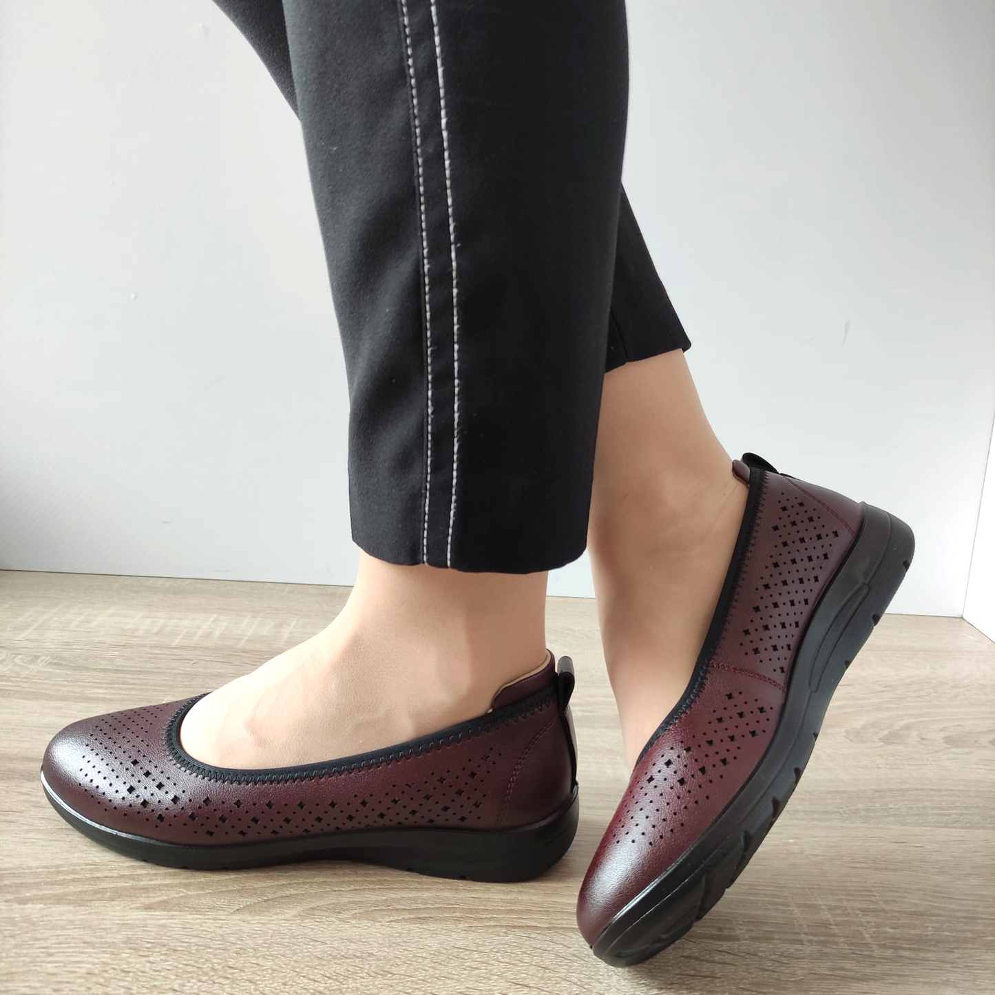 PANTOFI CASUAL DAMA PASS 540009D 23-N BORDO - imagine 2