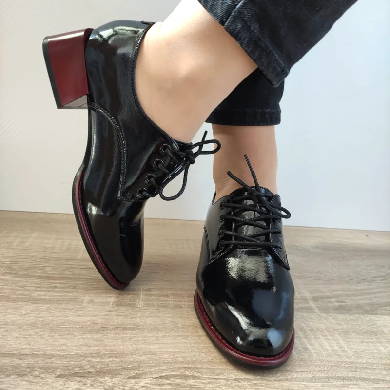 PANTOFI CASUAL DAMA PASS 550020A 01-L NEGRI LAC - imagine 3