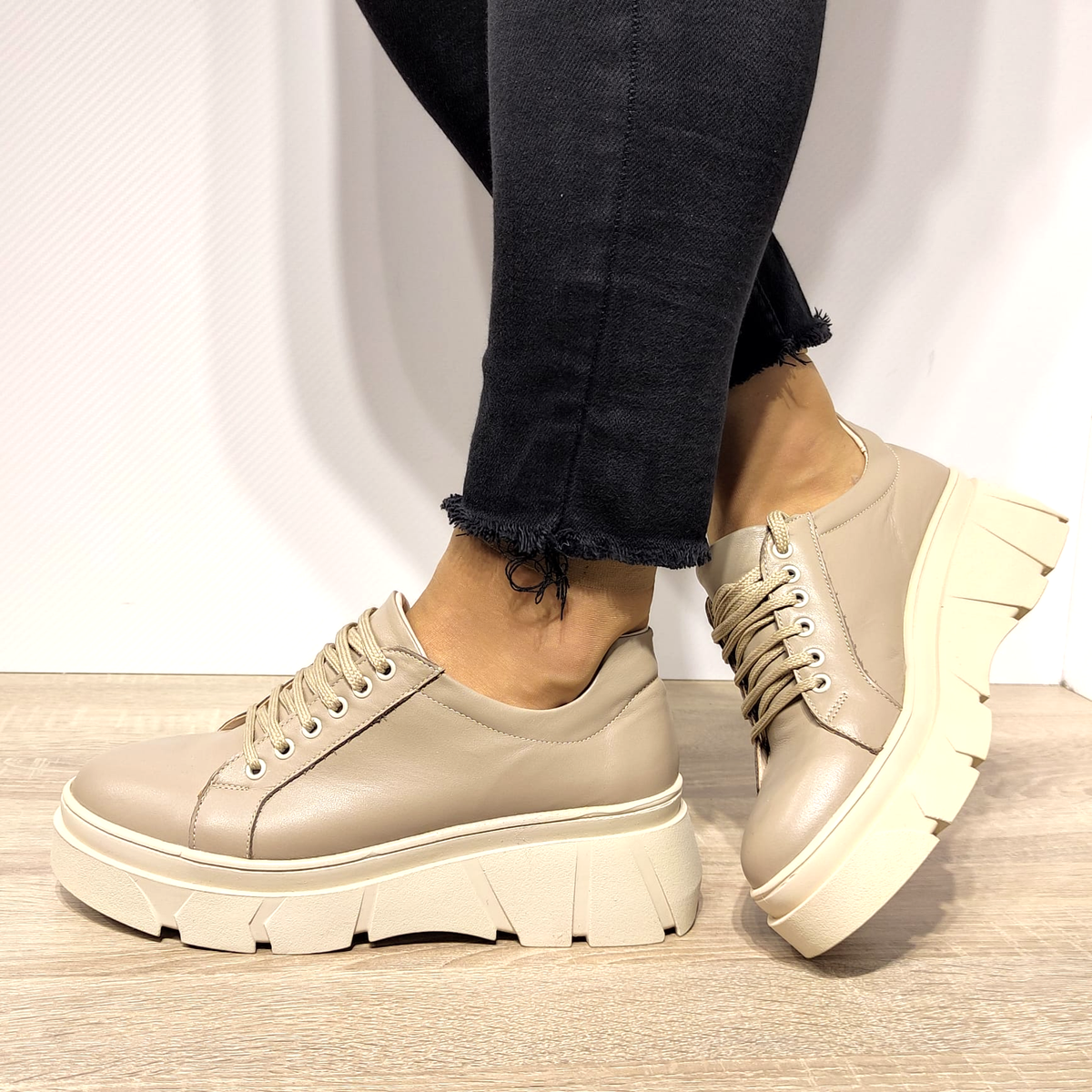 PANTOFI CASUAL DAMA PERLLA 1649-8 BEJ - imagine 2