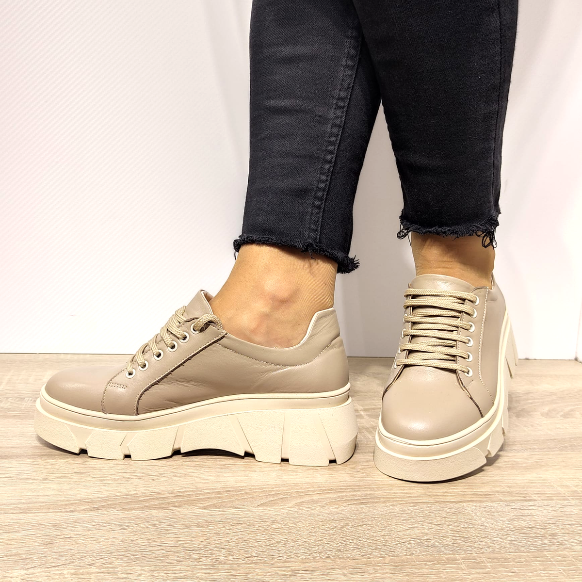 PANTOFI CASUAL DAMA PERLLA 1649-8 BEJ - imagine 3