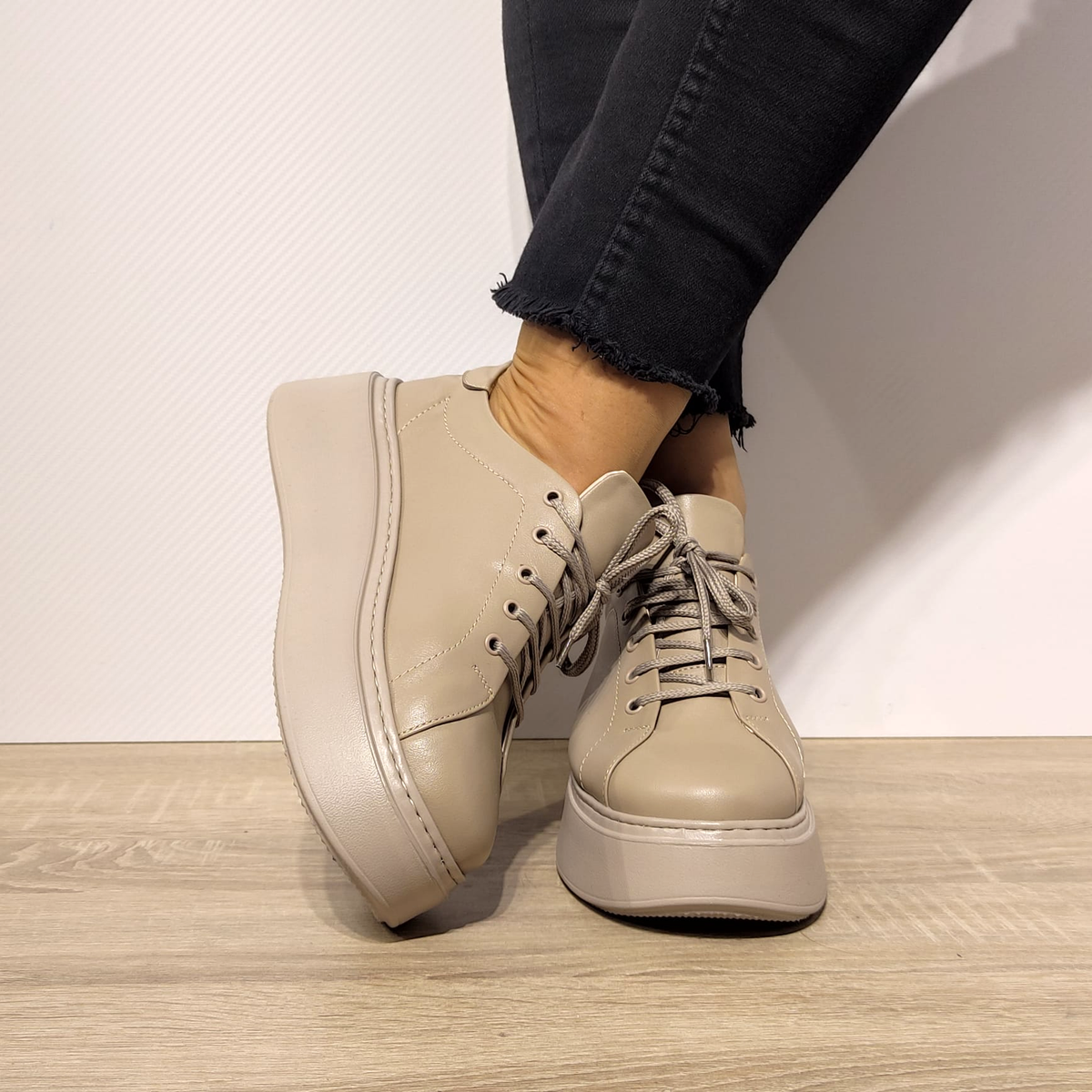 PANTOFI CASUAL DAMA PERLLA 1984-3 BEJ - imagine 6