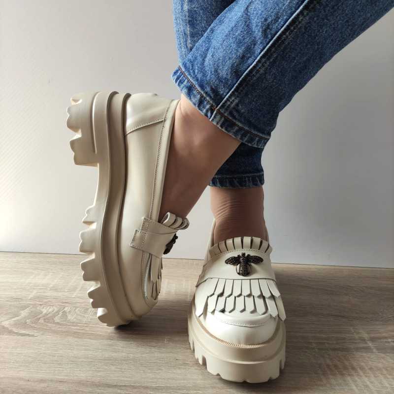 PANTOFI CASUAL DAMA PERLLA 2011-5 BEJ - imagine 3