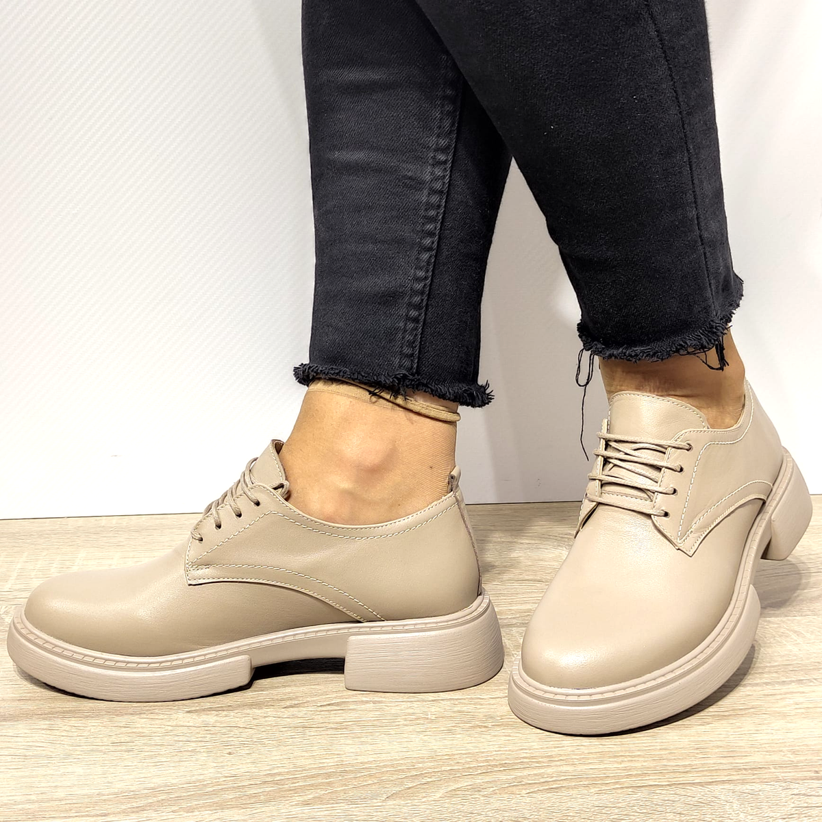 PANTOFI CASUAL DAMA PERLLA 3136-1 BEJ - imagine 2