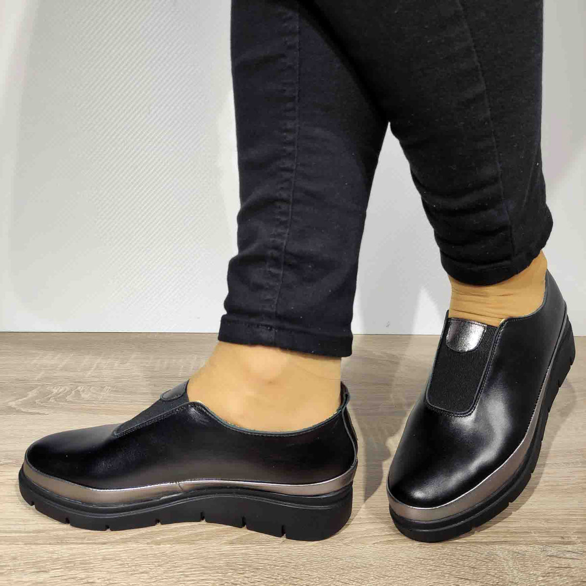 PANTOFI CASUAL DAMA PERLLA 952-3 NEGRI - imagine 3